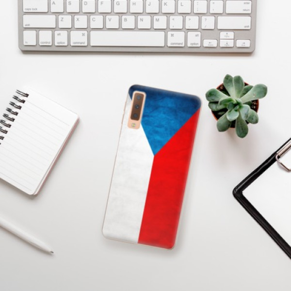Silikonové pouzdro iSaprio - Samsung Galaxy A7 (2018) - Czech Flag