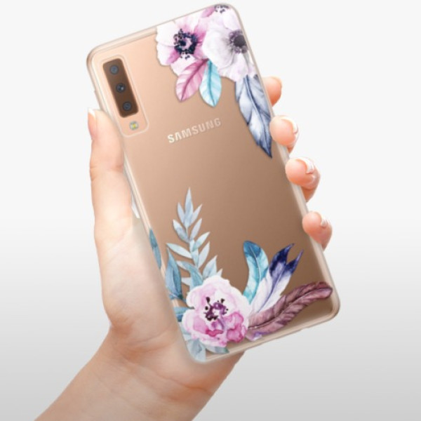 Silikonové pouzdro iSaprio - Samsung Galaxy A7 (2018) - Flower Pattern 04