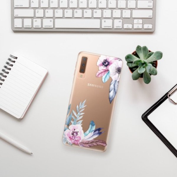 Silikonové pouzdro iSaprio - Samsung Galaxy A7 (2018) - Flower Pattern 04