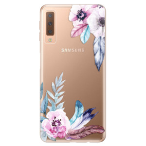 Silikonové pouzdro iSaprio - Samsung Galaxy A7 (2018) - Flower Pattern 04