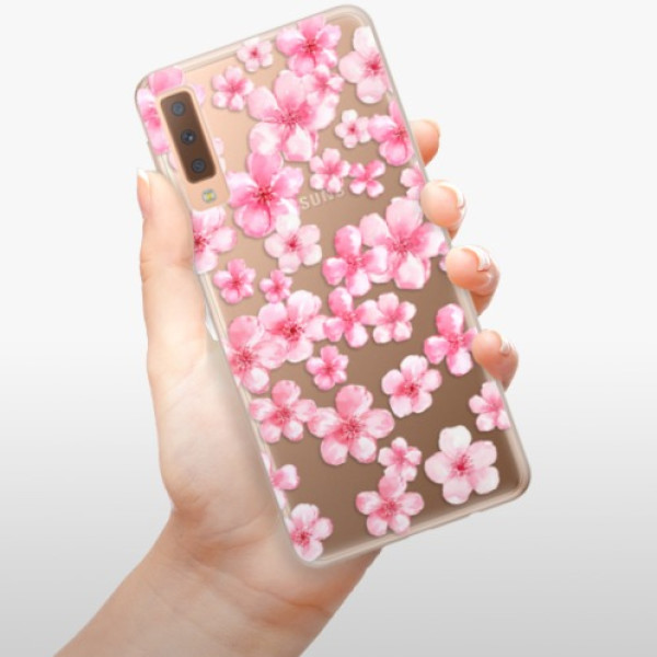 Silikonové pouzdro iSaprio - Samsung Galaxy A7 (2018) - Flower Pattern 05
