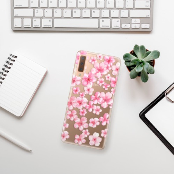 Silikonové pouzdro iSaprio - Samsung Galaxy A7 (2018) - Flower Pattern 05