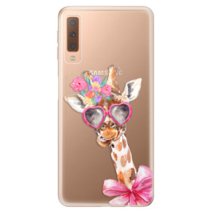 Silikonové pouzdro iSaprio - Samsung Galaxy A7 (2018) - Lady Giraffe