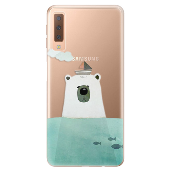 Silikonové odolné pouzdro iSaprio Bear With Boat na mobil Samsung Galaxy A7 (2018) (Silikonový odolný kryt, obal, pouzdro iSaprio Bear With Boat na mobil Samsung Galaxy A7 2018)