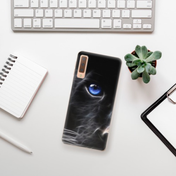Silikonové pouzdro iSaprio - Samsung Galaxy A7 (2018) - Black Puma