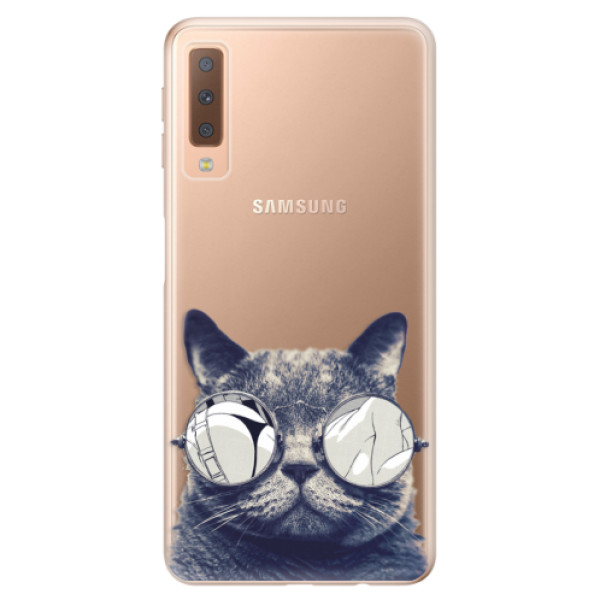 Silikonové odolné pouzdro iSaprio Crazy Cat 01 na mobil Samsung Galaxy A7 (2018) (Silikonový odolný kryt, obal, pouzdro iSaprio Crazy Cat 01 na mobil Samsung Galaxy A7 2018)