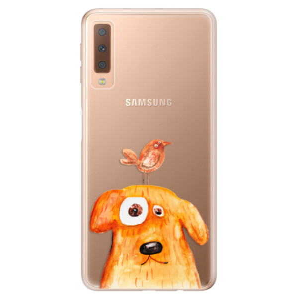 Silikonové odolné pouzdro iSaprio Dog And Bird na mobil Samsung Galaxy A7 (2018) (Silikonový odolný kryt, obal, pouzdro iSaprio Dog And Bird na mobil Samsung Galaxy A7 2018)
