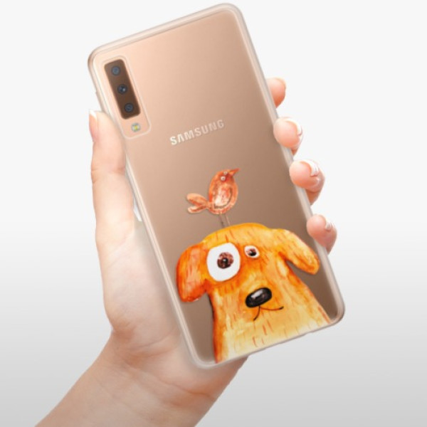 Silikonové pouzdro iSaprio - Samsung Galaxy A7 (2018) - Dog And Bird