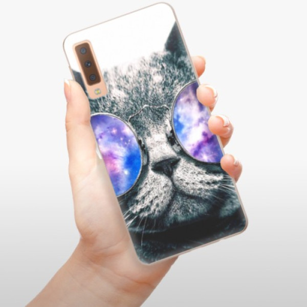 Silikonové pouzdro iSaprio - Samsung Galaxy A7 (2018) - Galaxy Cat