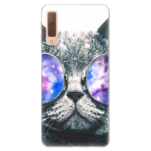 Silikonové pouzdro iSaprio - Samsung Galaxy A7 (2018) - Galaxy Cat