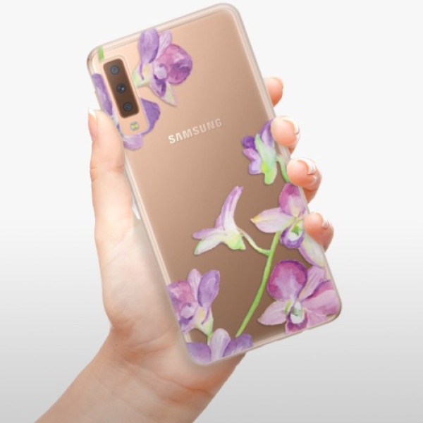 Silikonové pouzdro iSaprio - Samsung Galaxy A7 (2018) - Purple Orchid