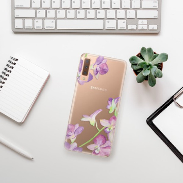 Silikonové pouzdro iSaprio - Samsung Galaxy A7 (2018) - Purple Orchid