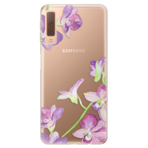 Silikonové pouzdro iSaprio - Samsung Galaxy A7 (2018) - Purple Orchid
