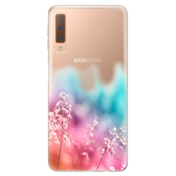 Silikonové odolné pouzdro iSaprio Rainbow Grass na mobil Samsung Galaxy A7 (2018) (Silikonový odolný kryt, obal, pouzdro iSaprio Rainbow Grass na mobil Samsung Galaxy A7 2018)