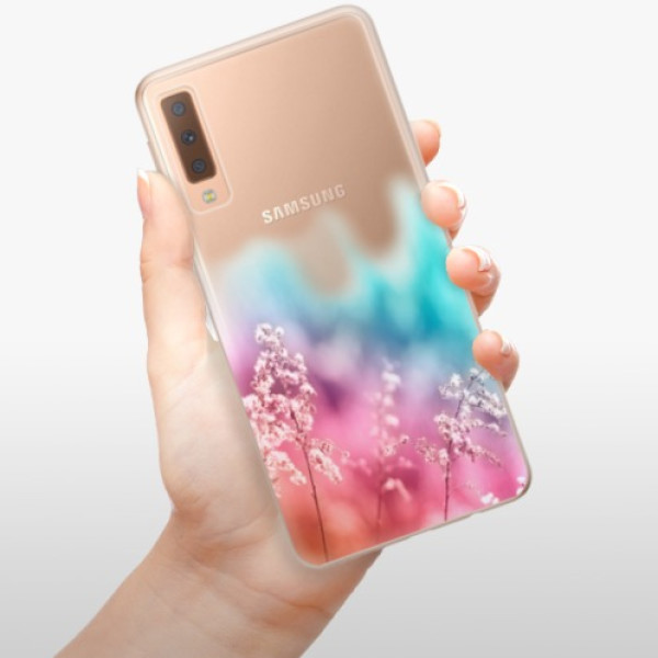 Silikonové pouzdro iSaprio - Samsung Galaxy A7 (2018) - Rainbow Grass