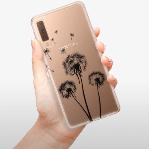 Silikonové pouzdro iSaprio - Samsung Galaxy A7 (2018) - Three Dandelions black