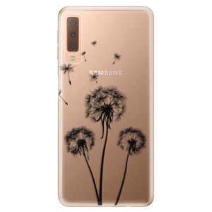 Silikonové pouzdro iSaprio - Samsung Galaxy A7 (2018) - Three Dandelions black