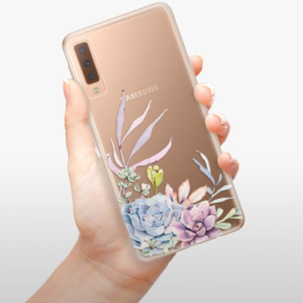 Silikonové pouzdro iSaprio - Samsung Galaxy A7 (2018) - Succulent 01