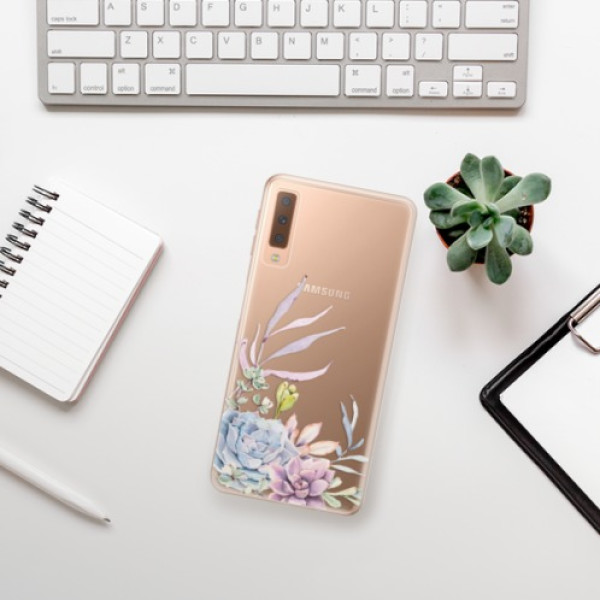 Silikonové pouzdro iSaprio - Samsung Galaxy A7 (2018) - Succulent 01