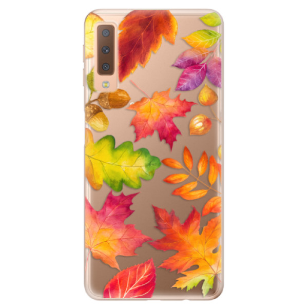 Silikonové odolné pouzdro iSaprio Autumn Leaves 01 na mobil Samsung Galaxy A7 (2018) (Silikonový odolný kryt, obal, pouzdro iSaprio Autumn Leaves 01 na mobil Samsung Galaxy A7 2018)