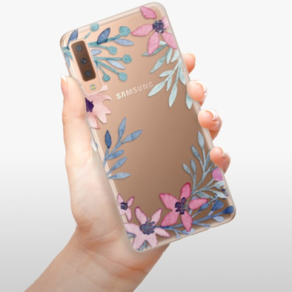Silikonové pouzdro iSaprio - Samsung Galaxy A7 (2018) - Leaves and Flowers