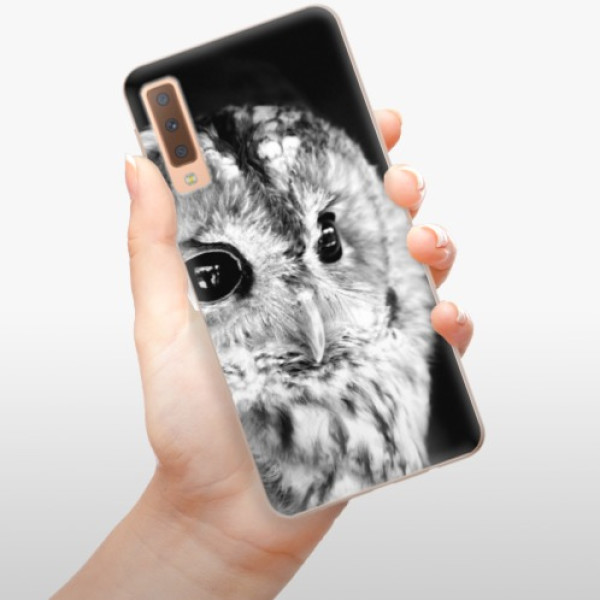 Silikonové pouzdro iSaprio - Samsung Galaxy A7 (2018) - BW Owl