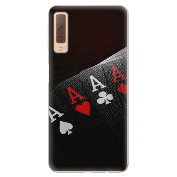 Silikonové odolné pouzdro iSaprio Poker na mobil Samsung Galaxy A7 (2018) (Silikonový odolný kryt, obal, pouzdro iSaprio Poker na mobil Samsung Galaxy A7 2018)
