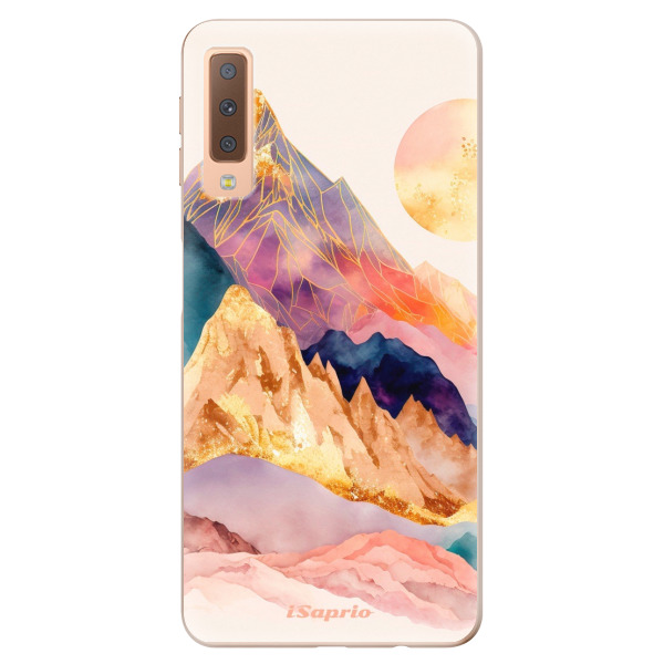 Odolné silikonové pouzdro iSaprio - Abstract Mountains - Samsung Galaxy A7 (2018)