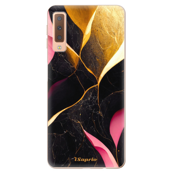 Odolné silikonové pouzdro iSaprio - Gold Pink Marble - Samsung Galaxy A7 (2018)
