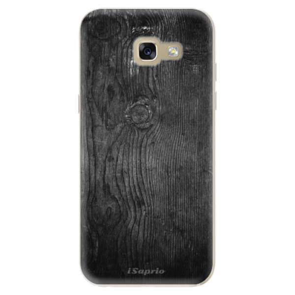 Silikonové odolné pouzdro iSaprio Black Wood 13 na mobil Samsung Galaxy A5 2017 (Silikonový odolný kryt, obal, pouzdro iSaprio Black Wood 13 na mobil Samsung Galaxy A5 (2017))