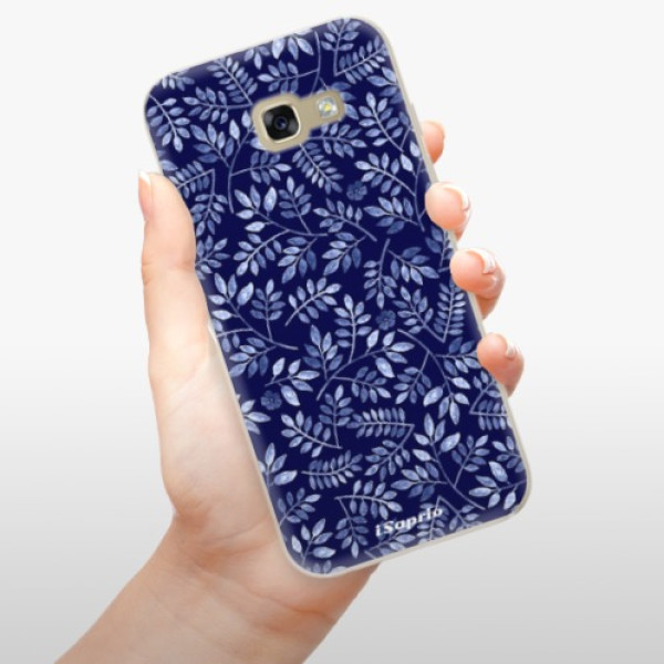 Silikonové pouzdro iSaprio - Samsung Galaxy A5 2017 - Blue Leaves 05