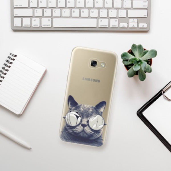 Silikonové pouzdro iSaprio - Samsung Galaxy A5 2017 - Crazy Cat 01