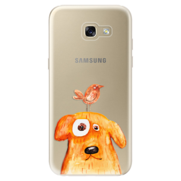 Silikonové odolné pouzdro iSaprio Dog And Bird na mobil Samsung Galaxy A5 2017 (Silikonový odolný kryt, obal, pouzdro iSaprio Dog And Bird na mobil Samsung Galaxy A5 (2017))