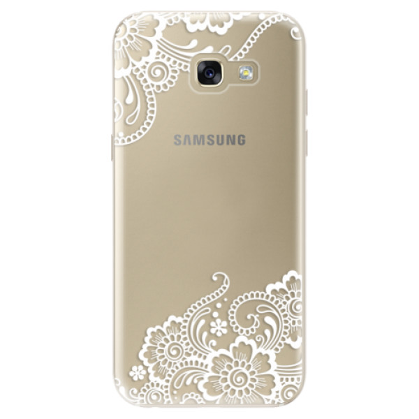 Silikonové odolné pouzdro iSaprio White Lace 02 na mobil Samsung Galaxy A5 2017 (Silikonový odolný kryt, obal, pouzdro iSaprio White Lace 02 na mobil Samsung Galaxy A5 (2017))