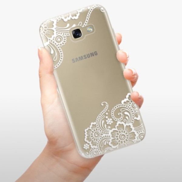 Silikonové pouzdro iSaprio - Samsung Galaxy A5 2017 - White Lace 02