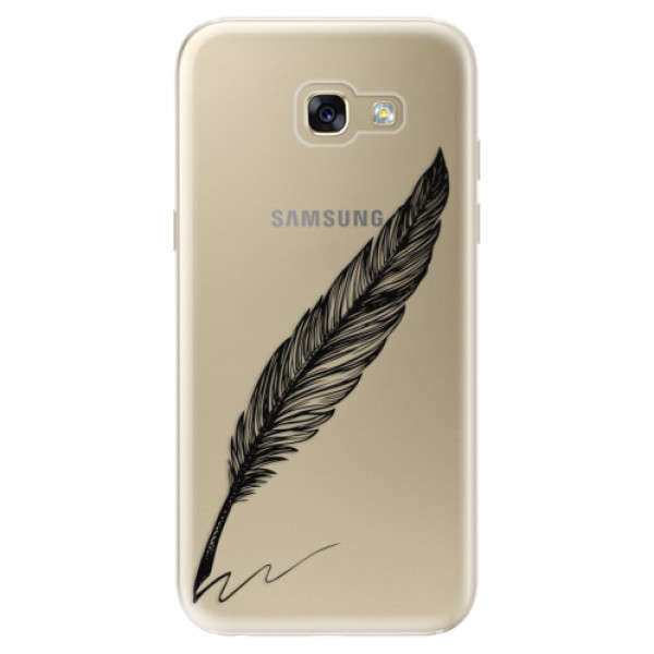 Odolné silikonové pouzdro iSaprio - Writing By Feather - black - Samsung Galaxy A5 2017
