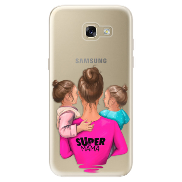 Silikonové odolné pouzdro iSaprio Super Mama & Two Girls na mobil Samsung Galaxy A5 2017 (Silikonový odolný kryt, obal, pouzdro iSaprio Super Mama & Two Girls na mobil Samsung Galaxy A5 (2017))