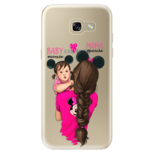 Silikonové odolné pouzdro iSaprio Mama Mouse Brunette and Girl na mobil Samsung Galaxy A5 2017 (Silikonový odolný kryt, obal, pouzdro iSaprio Mama Mouse Brunette and Girl na mobil Samsung Galaxy A5 (2017))