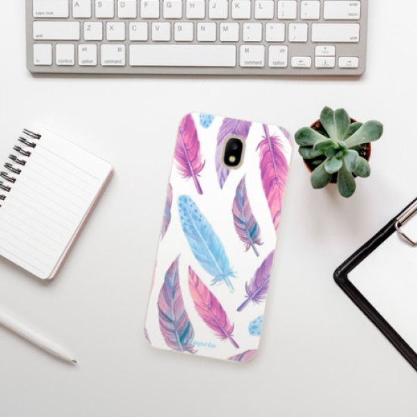 Silikonové pouzdro iSaprio - Samsung Galaxy J5 2017 - Feather Pattern 10