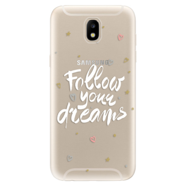 Silikonové odolné pouzdro iSaprio Follow Your Dreams white na mobil Samsung Galaxy J5 2017 (Silikonový odolný kryt, obal, pouzdro iSaprio Follow Your Dreams white na mobil Samsung Galaxy J5 (2017))
