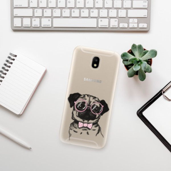 Silikonové pouzdro iSaprio - Samsung Galaxy J5 2017 - The Pug