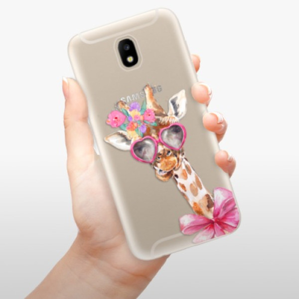 Silikonové pouzdro iSaprio - Samsung Galaxy J5 2017 - Lady Giraffe