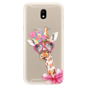 Silikonové pouzdro iSaprio - Samsung Galaxy J5 2017 - Lady Giraffe