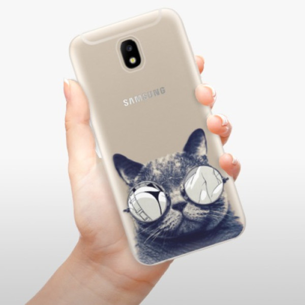 Silikonové pouzdro iSaprio - Samsung Galaxy J5 2017 - Crazy Cat 01