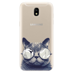 Silikonové pouzdro iSaprio - Samsung Galaxy J5 2017 - Crazy Cat 01