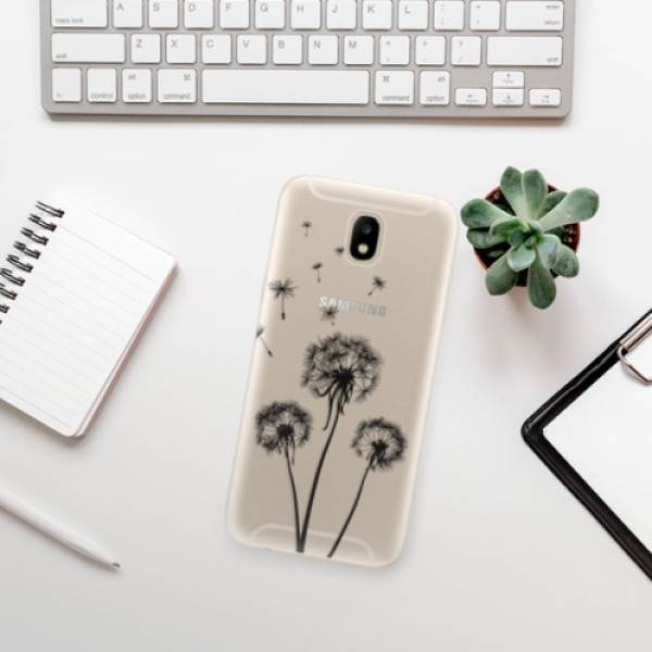 Silikonové pouzdro iSaprio - Samsung Galaxy J5 2017 - Three Dandelions black