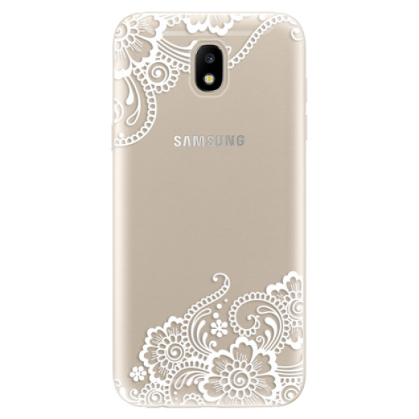 Silikonové odolné pouzdro iSaprio White Lace 02 na mobil Samsung Galaxy J5 2017 (Silikonový odolný kryt, obal, pouzdro iSaprio White Lace 02 na mobil Samsung Galaxy J5 (2017))