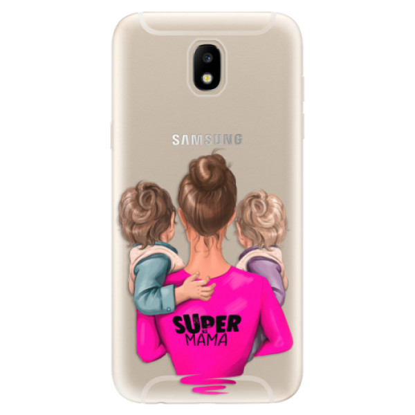 Odolné silikonové pouzdro iSaprio - Super Mama - Two Boys - Samsung Galaxy J5 2017