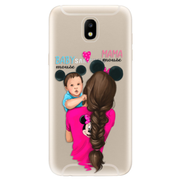 Odolné silikonové pouzdro iSaprio - Mama Mouse Brunette and Boy - Samsung Galaxy J5 2017