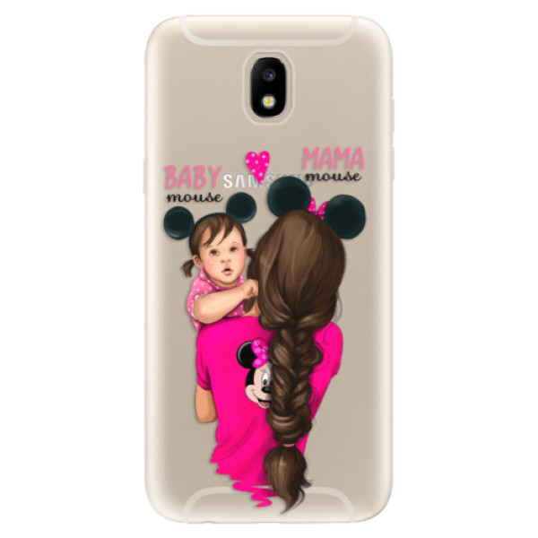 Odolné silikonové pouzdro iSaprio - Mama Mouse Brunette and Girl - Samsung Galaxy J5 2017